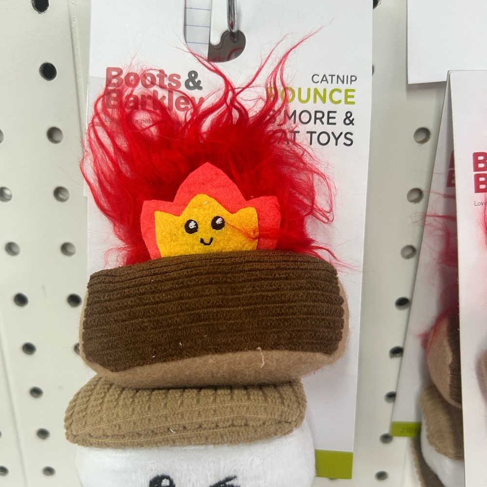 Boots & Barkley S'more Catnip Toy with Red and Brown